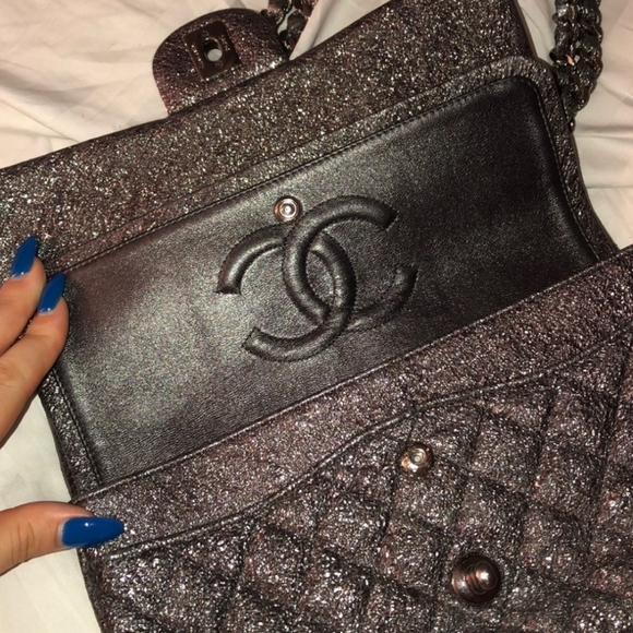 Chanel Metallic Quilted Classic Double Flap - Picture 5 of 7